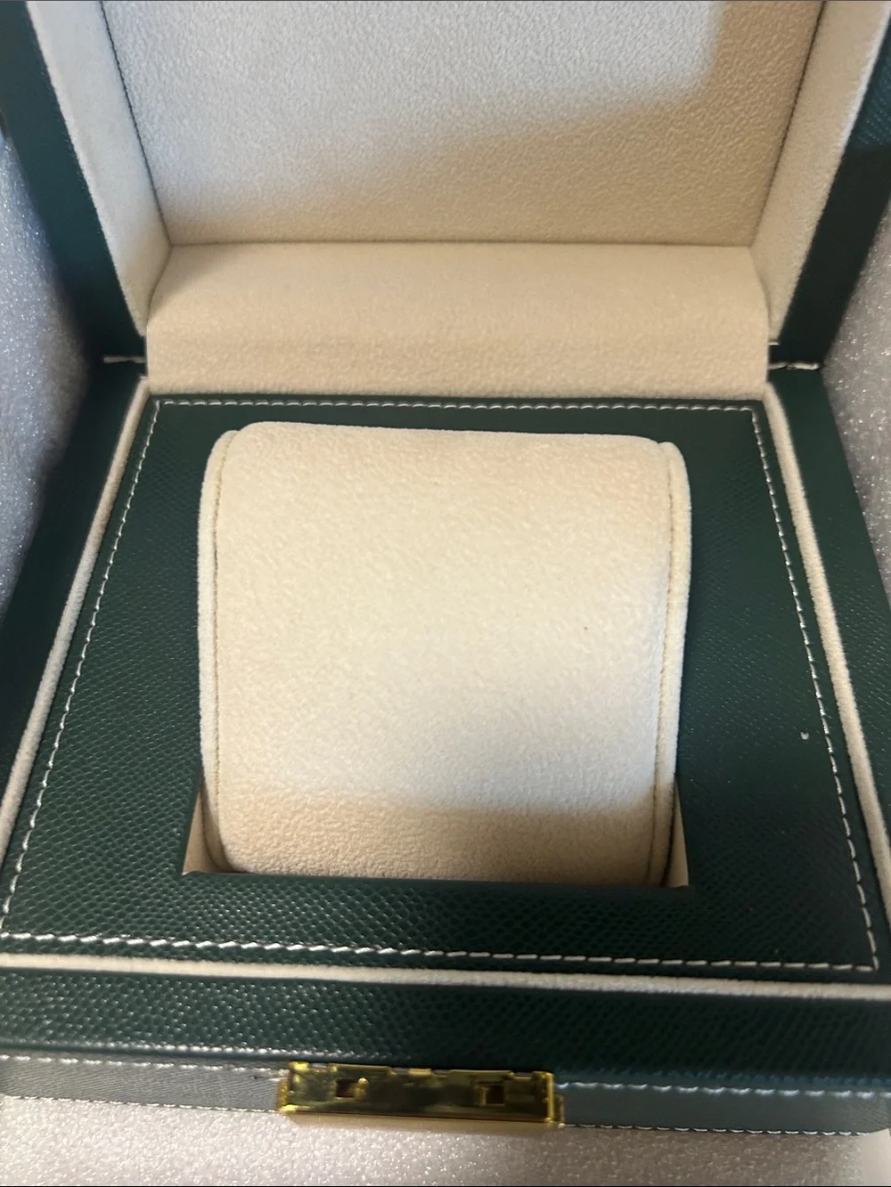 N/A green leather